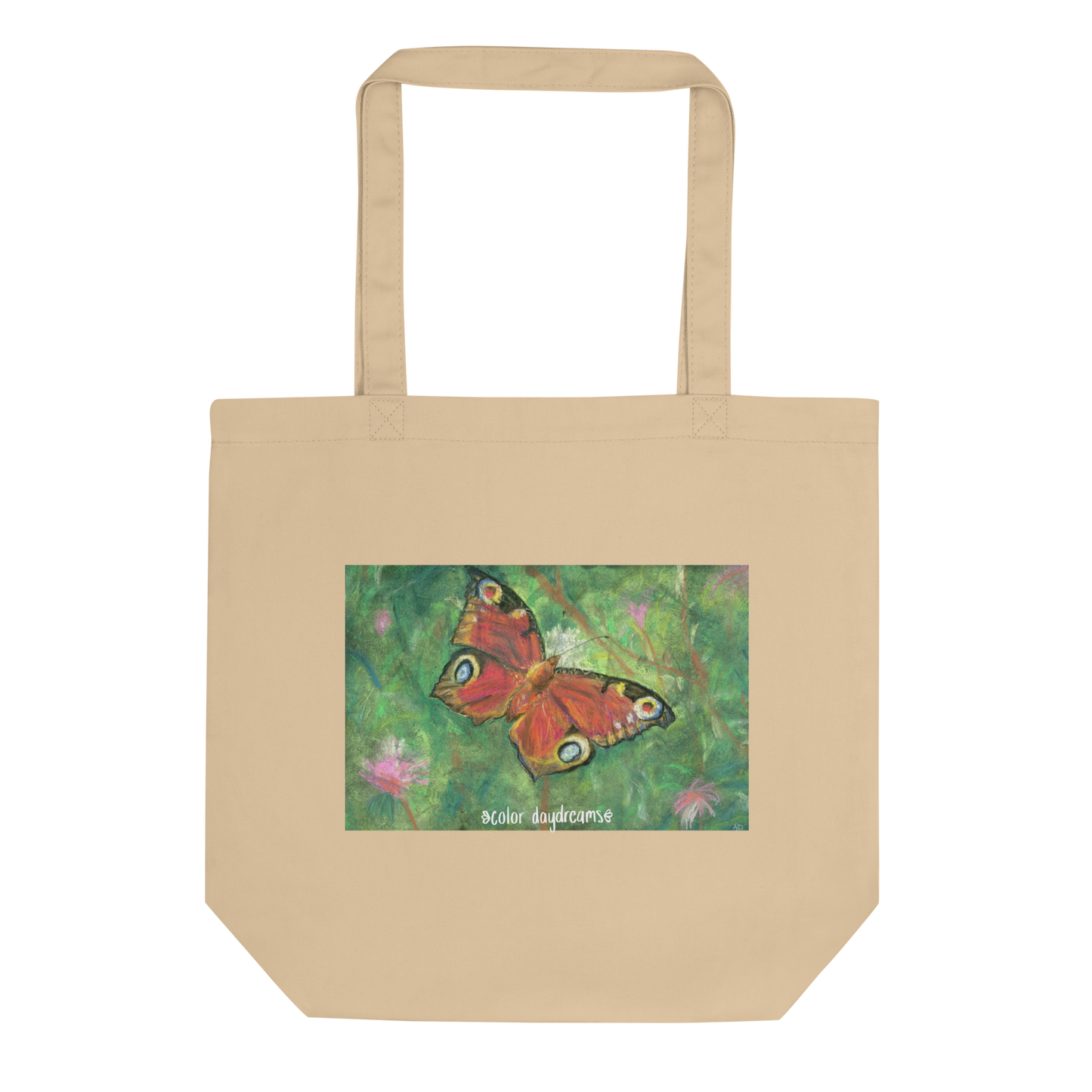 Orange Butterfly Eco Tote Bag Oyster