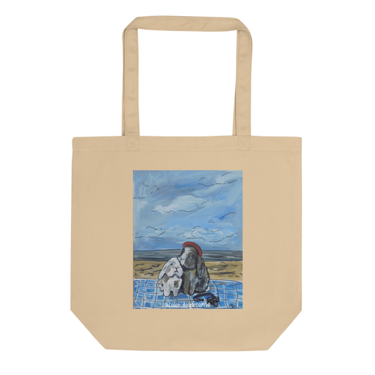 Bunnies ad the Beach Eco Tote Bag Oyster