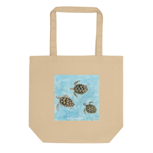 Sea Turtles Eco Tote Bag Oyster